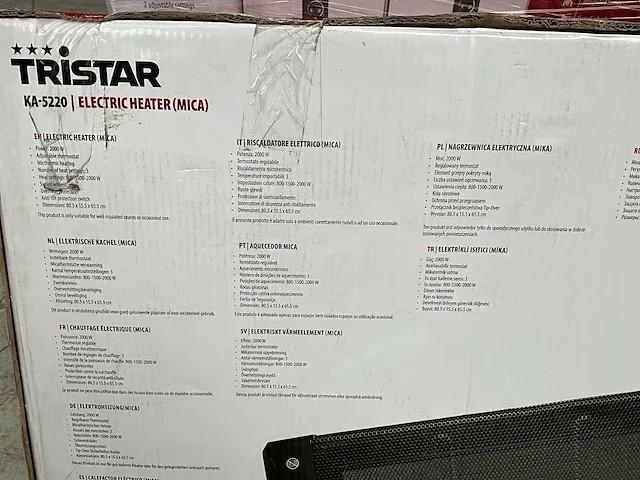 Tristar mica thermische kachel (23x) - afbeelding 11 van  12