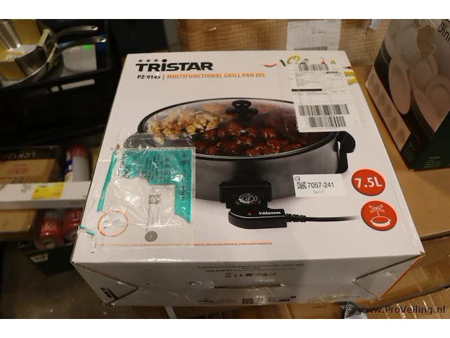 Tristar pz-9145 - elektrische hapjespan 1500w - ø40cm deksel - maximale temperatuur 250⁰ c - pfas vrij - afbeelding 1 van  3