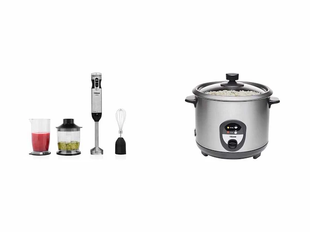 Tristar staafmixer set mx-4829 - 4-in-1 | tristar rk-6127 zwart rijstkoker - afbeelding 1 van  2