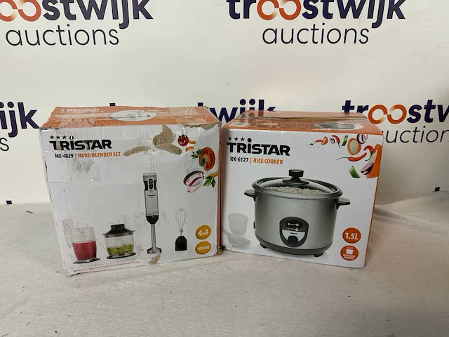 Tristar staafmixer set mx-4829 - 4-in-1 | tristar rk-6127 zwart rijstkoker - afbeelding 2 van  2