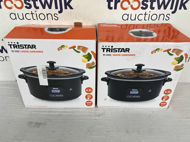 Tristar vs-3920 - slowcooker 210w - 4,5 liter (2x) - afbeelding 2 van  2