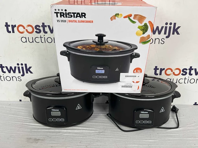 Tristar vs-3920 - slowcooker 210w - 4,5 liter (3x) - afbeelding 2 van  2