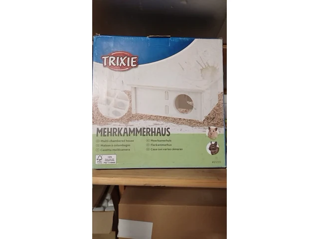 Trixie meerkamerhuis. 4 kamers - kooi accessoire - 30x30x12 cm h030 - afbeelding 1 van  3