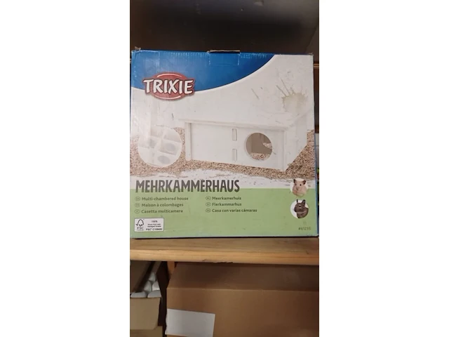 Trixie meerkamerhuis. 4 kamers - kooi accessoire - 30x30x12 cm - afbeelding 1 van  3
