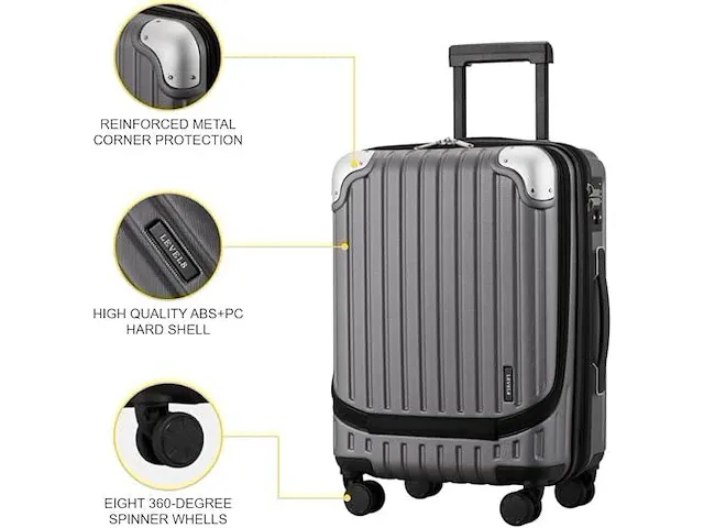 Trolley grijs 55cm/42l. - afbeelding 3 van  3