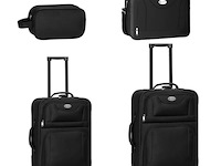 Trolley reiskofferset / kofferset athen - 5-delig - zwart - afbeelding 16 van  16