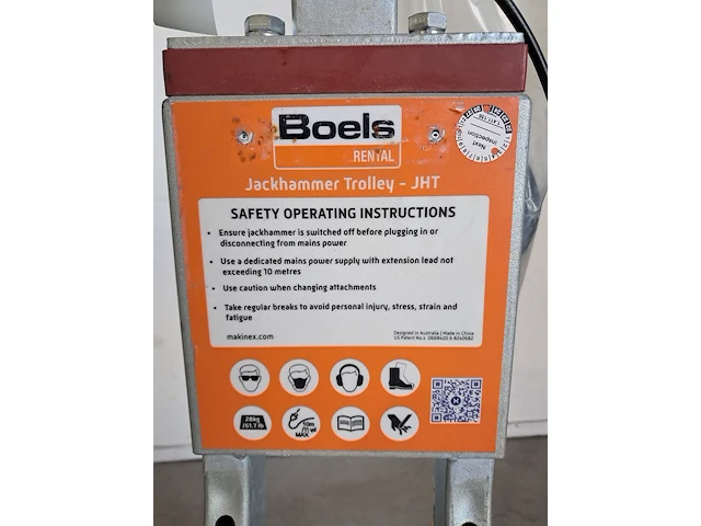 Trolley voor breekhamer 18kg makinex, easy hammer trolley, bouwjaar 2020 - afbeelding 10 van  11