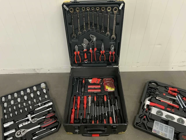 Trolley zwart 186 pcs gereedschap - afbeelding 3 van  10
