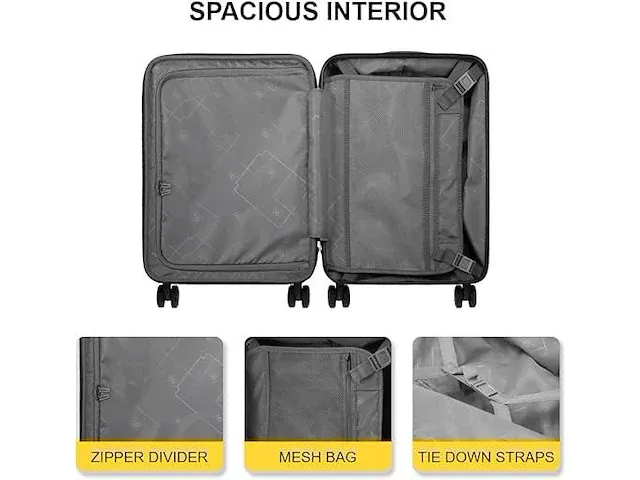 Trolley zwart 55cm/36l. - afbeelding 3 van  3