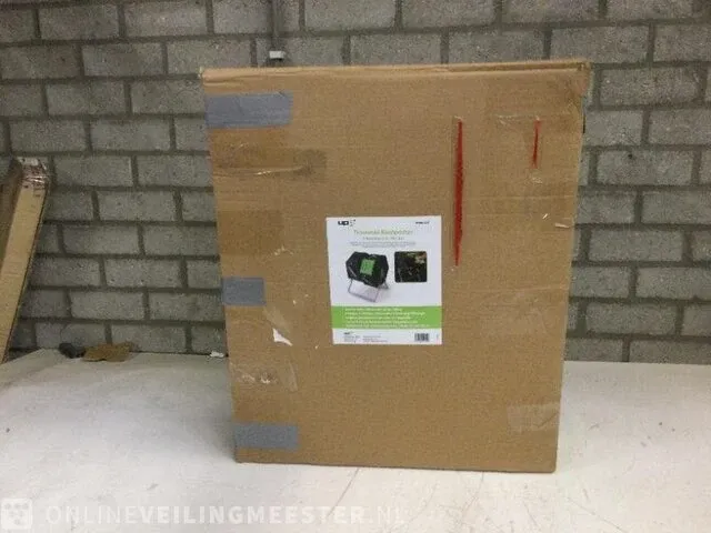 Trommelcomposter 2 kamers upp, l2408, zwart/groen - afbeelding 2 van  4