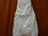 Trouwjurk, strapless - model bella pampille muud - maat 38 - afbeelding 3 van  4