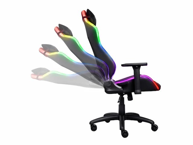 Trust gxt 719 ruya - gaming stoel - rgb verlichting - zwart - afbeelding 4 van  6