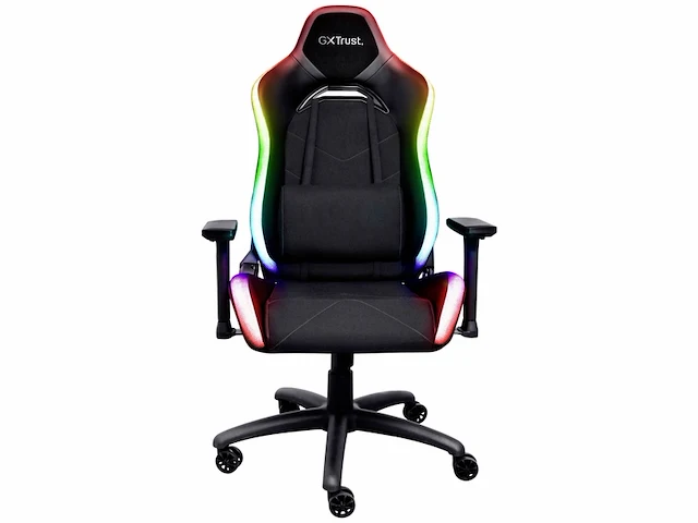 Trust gxt 719 ruya gaming stoel rgb verlichting zwart - afbeelding 1 van  6