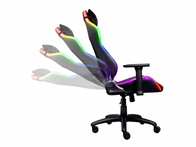 Trust gxt 719 ruya gaming stoel rgb verlichting zwart - afbeelding 3 van  6