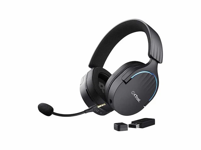 Trust gxt491 fayzo - draadloze gaming headset voor ps5 - pc - 7.1 surround - usb dongel & bluetooth - afbeelding 1 van  2