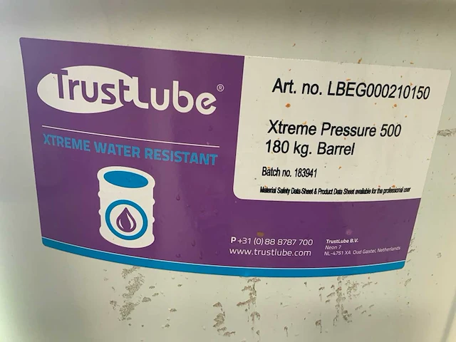 Trustlube xtreme pressure 500 smeervet - afbeelding 2 van  2