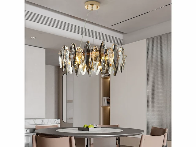 Ttnao kroonluchter gouden kristal plafondlamp 6-licht - afbeelding 1 van  4