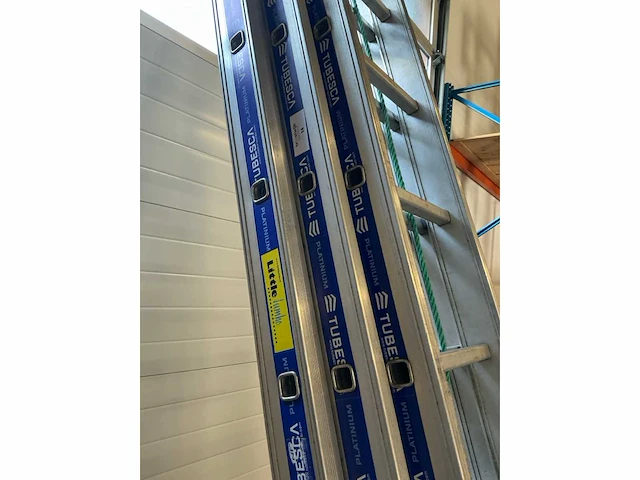 Tubesca platinum 3-delige schuifladder - afbeelding 3 van  3