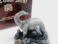 Tudor mint england - brontosaurus statuette met zilver vergoten - afbeelding 3 van  7