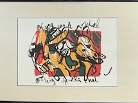 “tuig van de richel”, zeefdruk van herman brood , te dateren omstreeks 1995 - afbeelding 1 van  3