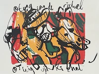 “tuig van de richel”, zeefdruk van herman brood , te dateren omstreeks 1995 - afbeelding 2 van  3