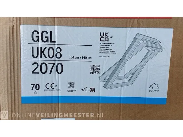 Tuimelvenster met gootstuk velux, ggl uk08 2070, edw uk08 1000 - afbeelding 3 van  4