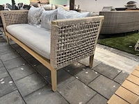 Tuinbank 198x80x71 cm, beige - afbeelding 3 van  9