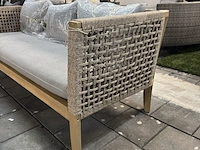 Tuinbank 198x80x71 cm, beige - afbeelding 4 van  9