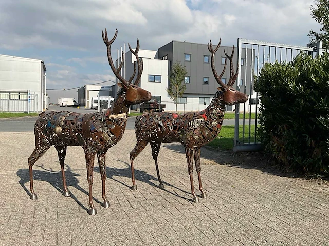 Tuinbeeld hert (2x) - afbeelding 5 van  8