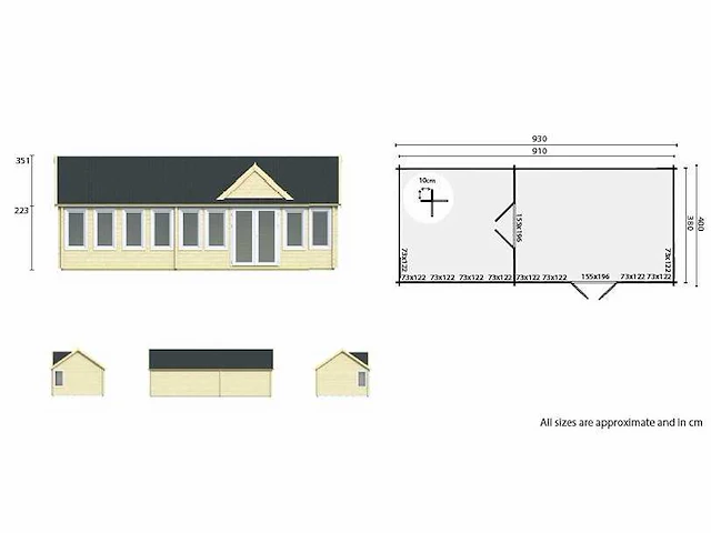 Tuindeco - 40.0823p - tuinhuizen & blokhutten - afbeelding 5 van  12