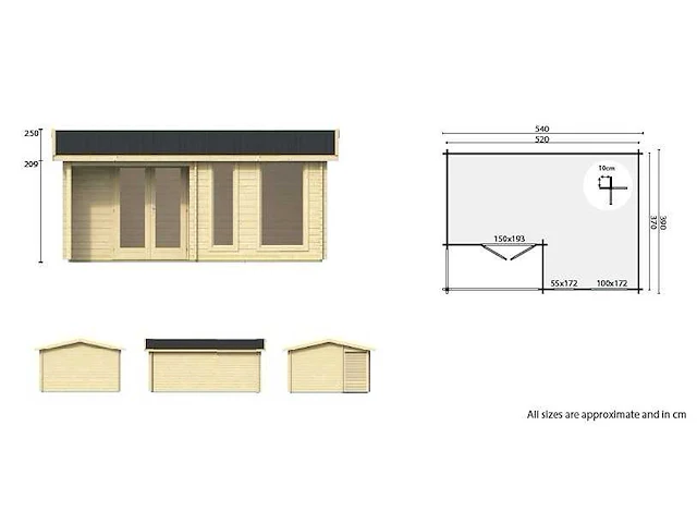 Tuindeco - 40.7346 - tuinhuizen mimer 15,7 m2 - afbeelding 2 van  6