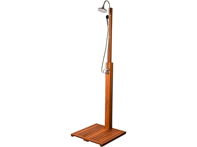 Tuindouche hardhout, geolied incl. handdouche, stilista - afbeelding 1 van  3