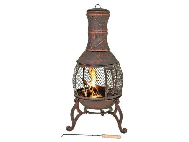 Tuinhaard en bbq-oven met gaasdeur garden pleasure, 504450/892205 - afbeelding 1 van  3