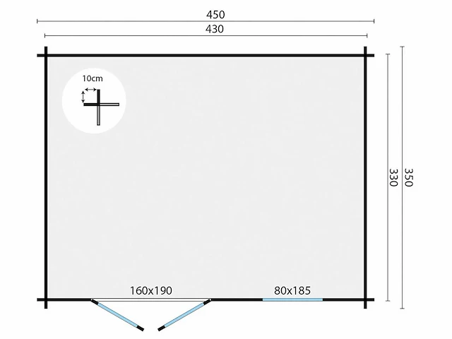 Tuinhuis charlie 4500x3500mm - afbeelding 4 van  4