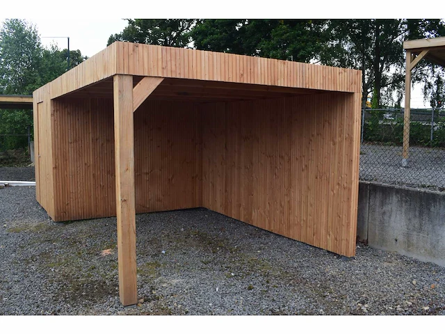 Tuinhuis triple-profiel met overkapping 295x550x240 cm - afbeelding 6 van  13