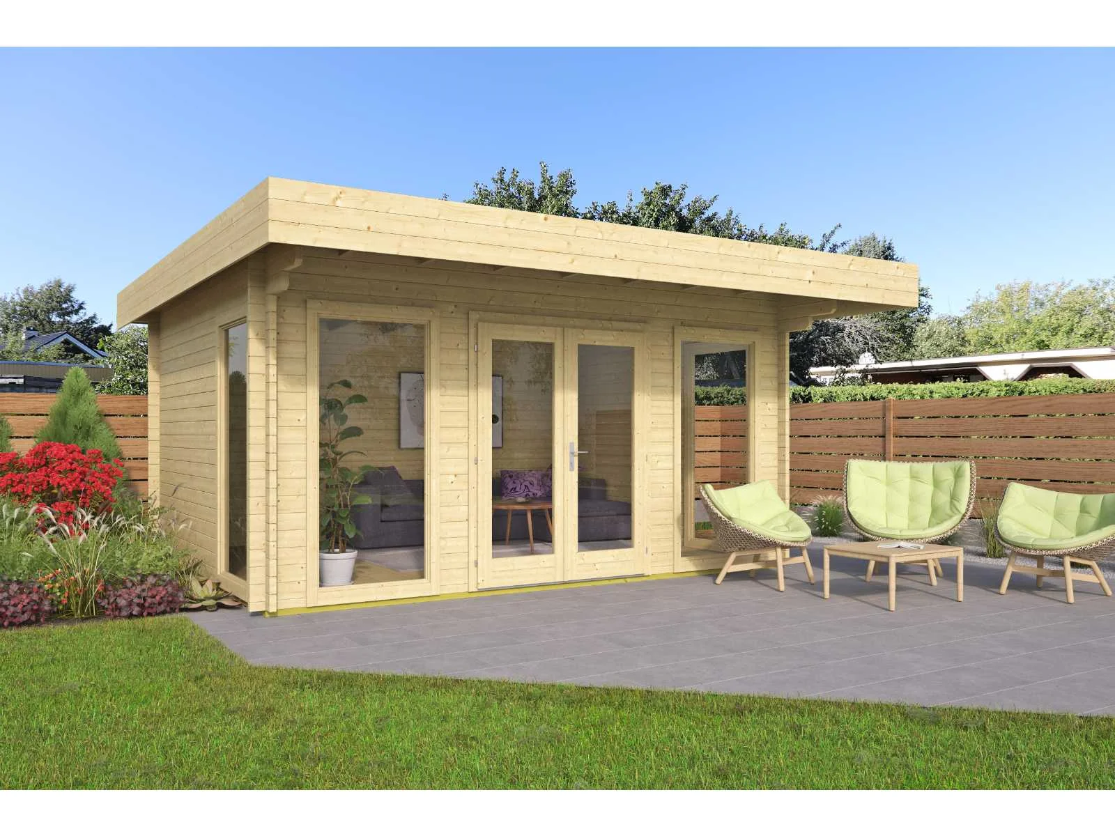 Tuinhuizen, tuinhout, bouwmaterialen en zakelijke goederen