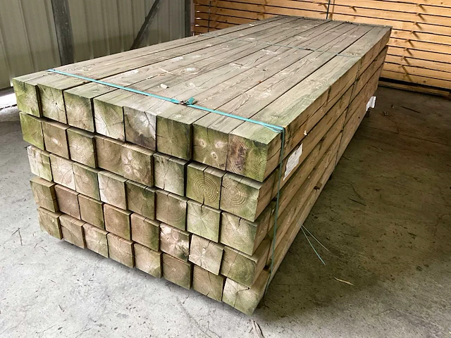 Tuinpaal naaldhout 300x14x14 cm (15x) - afbeelding 1 van  4