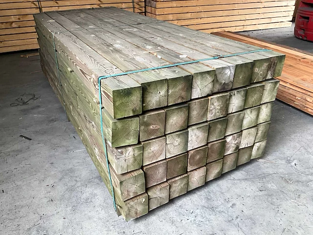 Tuinpaal naaldhout 300x14x14 cm (15x) - afbeelding 2 van  4