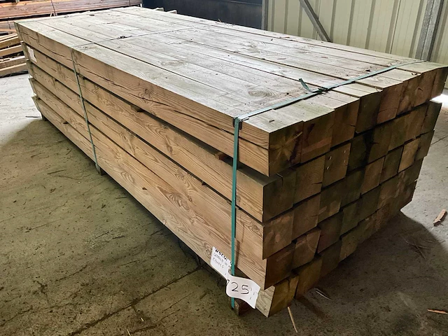 Tuinpaal naaldhout 300x14x14 cm (15x) - afbeelding 3 van  4