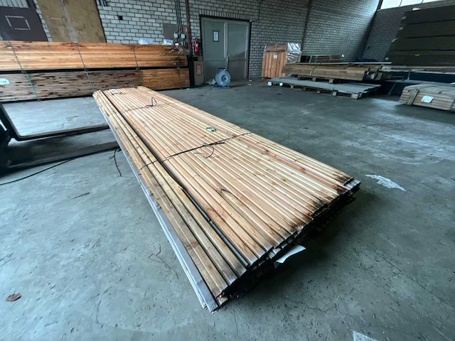 Tuinplank douglas triple rhombusprofiel 500x14,5x1,8 cm (77x) - afbeelding 3 van  6