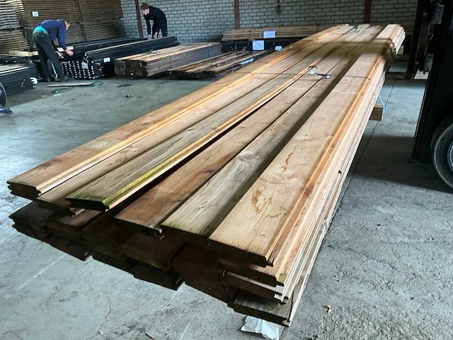 Tuinplank redwood blokhutprofiel 50x14,5x2,8 cm (26x) - afbeelding 1 van  6