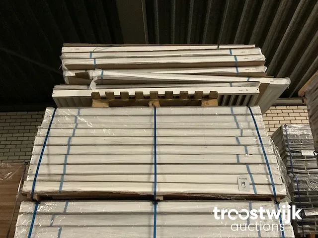 Tuinscherm, shutter, wit, 90x180x7cm - afbeelding 4 van  4