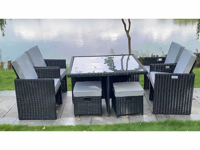 Tuinset - vonato - modern brown - 9-delig - afbeelding 2 van  3