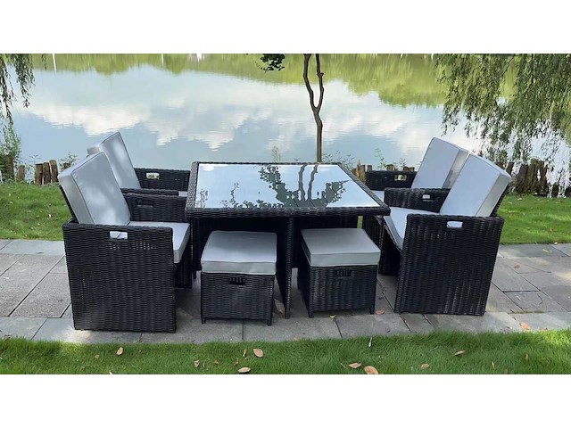 Tuinset - vonato - modern brown - 9-delig - afbeelding 1 van  3