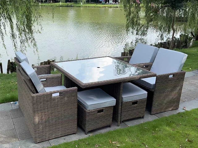 Tuinset - vonato - modern grey - 9-delig - afbeelding 1 van  2