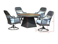 Tuinset - vonato - solaro blue - 5-delig - afbeelding 3 van  3