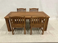 Tuinset 200 cm tafel met 4 stoelen