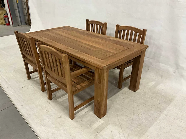Tuinset 200 cm tafel met 4 stoelen - afbeelding 2 van  6