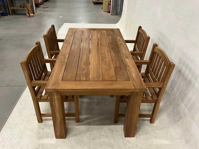 Tuinset 200 cm tafel met 4 stoelen - afbeelding 3 van  6