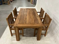 Tuinset 200 cm tafel met 4 stoelen - afbeelding 3 van  6